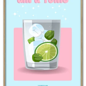 Pastel Citrus Fresh Gin & Tonic - 29,7x42 cm