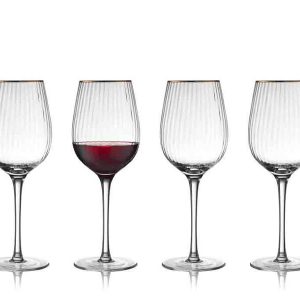 Rødvinsglas Palermo Gold 40 cl 4 stk