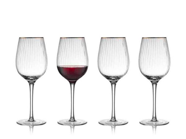 Rødvinsglas Palermo Gold 40 cl 4 stk